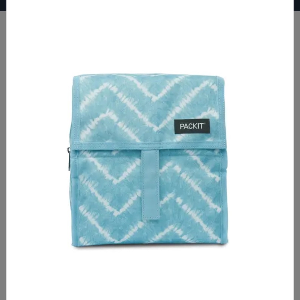 Blue Zigzag Cosmetic Bag